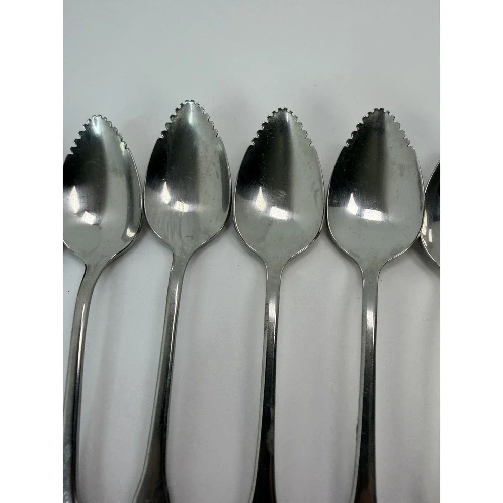 Oneida Patrick Henry Stainless Grapefruit Spoons Lot Of 7 Replacements